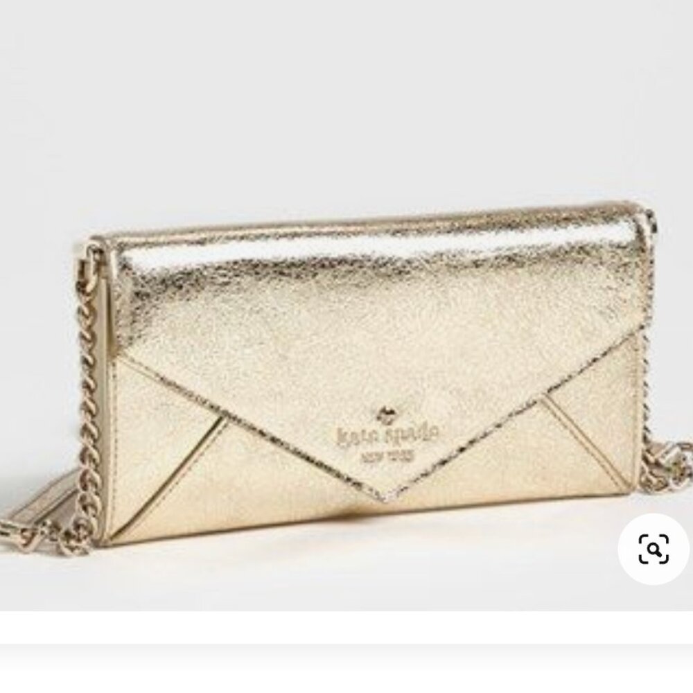 Kate Spade Gold Wallet on Chain